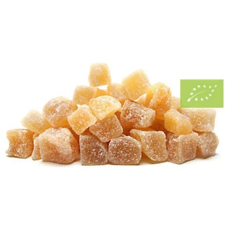 Gingembre BIO cristallisé en cubes en vrac