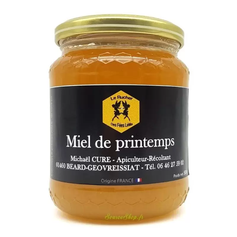 Miel de printemps du Haut-Bugey - 500g - Le Rucher des Fées Léma