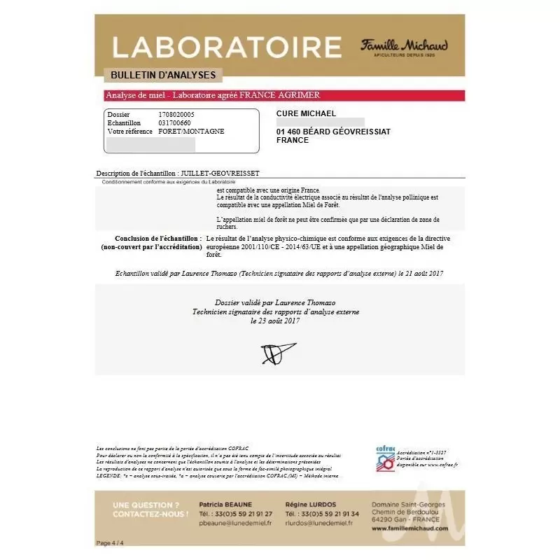 Miel de fleurs d'été du Haut-Bugey - 500g - Le Rucher des Fées Léma