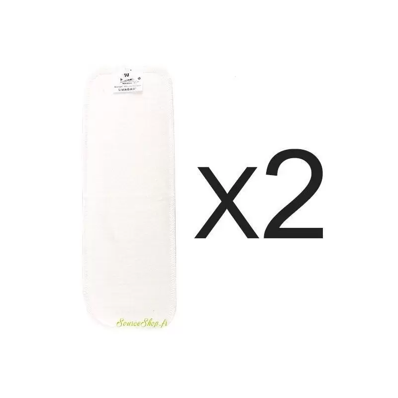Lot de 2 renforts d'absorption en coton BIO - Boosters - Hamac