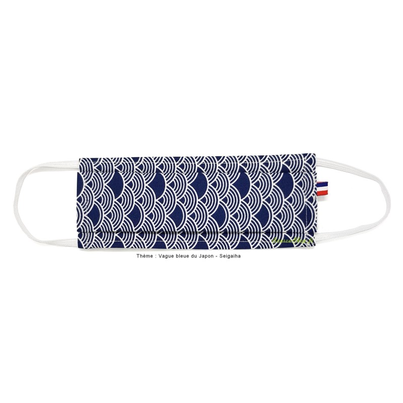 Masque en tissu BIO lavable français catégorie 1 - pince-nez + filtre - Adulte ou Enfant