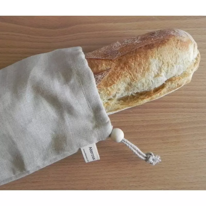 Sac à baguette BIO réutilisable en lin - Alterosac