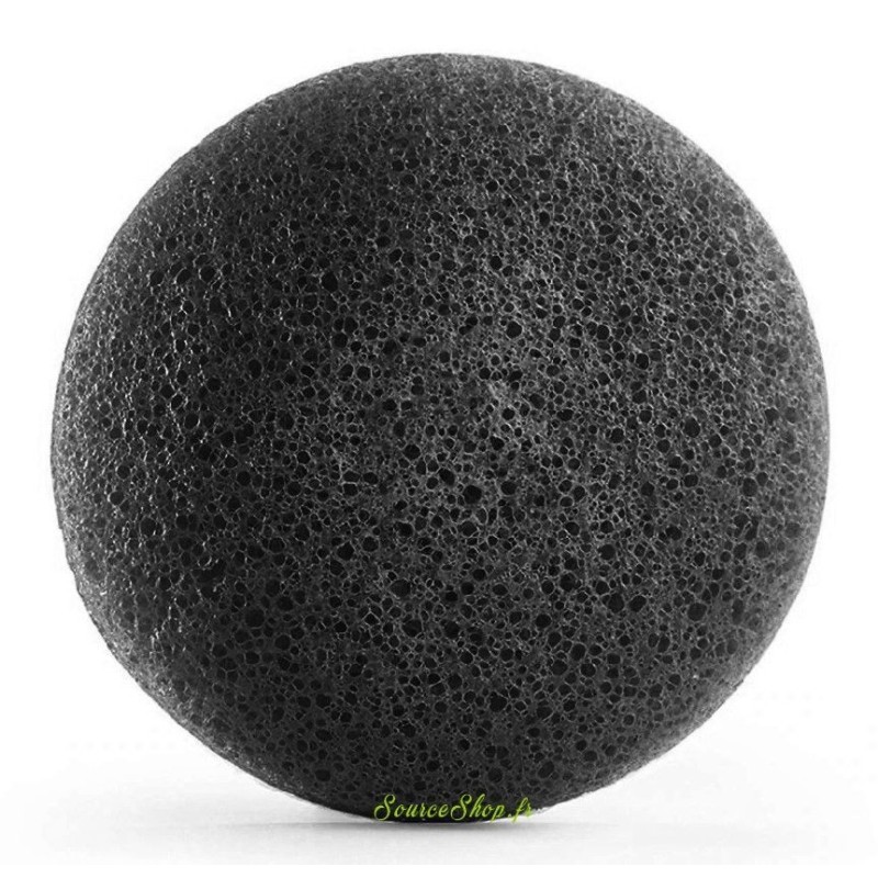 Eponge Konjac au Charbon de Bambou - Naturelle & Biodégradable