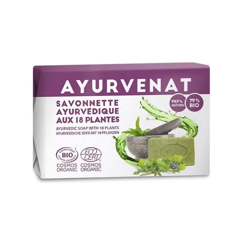 Savon ayurvédique BIO aux 18 plantes - 100g - Ayurvenat