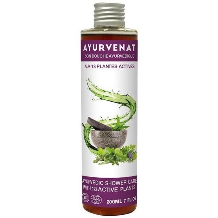 Gel douche ayurvédique BIO aux 18 plantes - 200ml - Ayurvenat