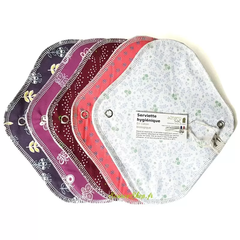 Serviette hygiénique de jour BIO taille M - Alterosac