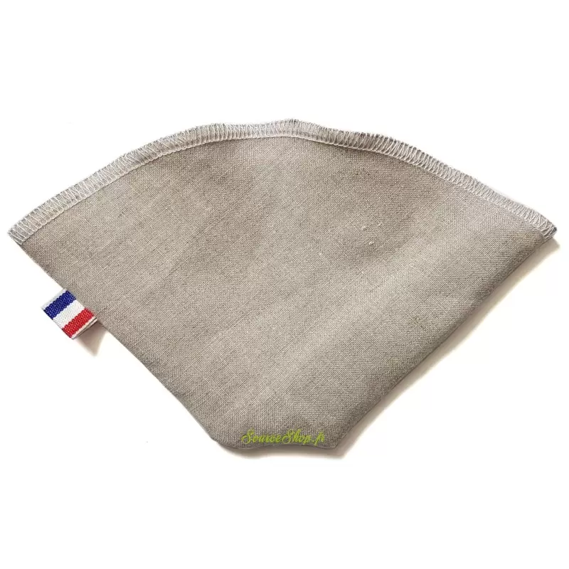 Filtre à café réutilisable & lavable en lin BIO - Artisanal & Français