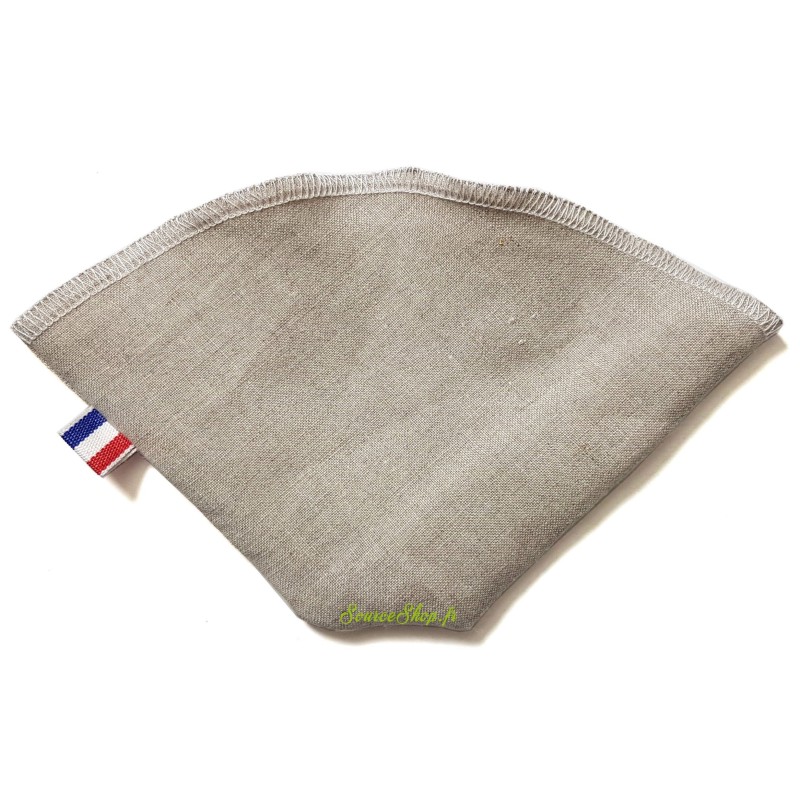 Filtre à café réutilisable & lavable en lin BIO - Artisanal & Français