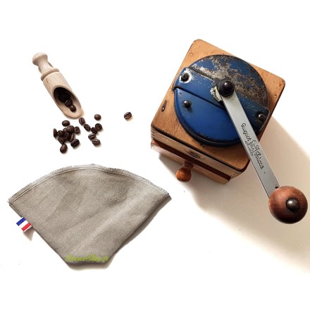 Filtre à café réutilisable & lavable en lin BIO - Artisanal & Français