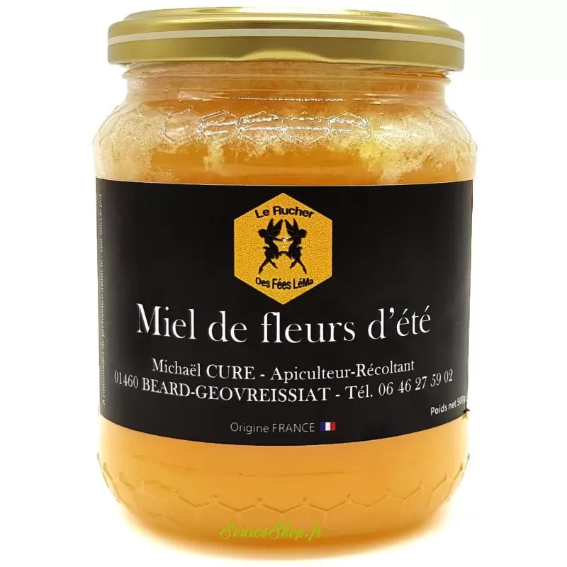 Miel de fleurs d'été du Haut-Bugey - 500g - Le Rucher des Fées Léma