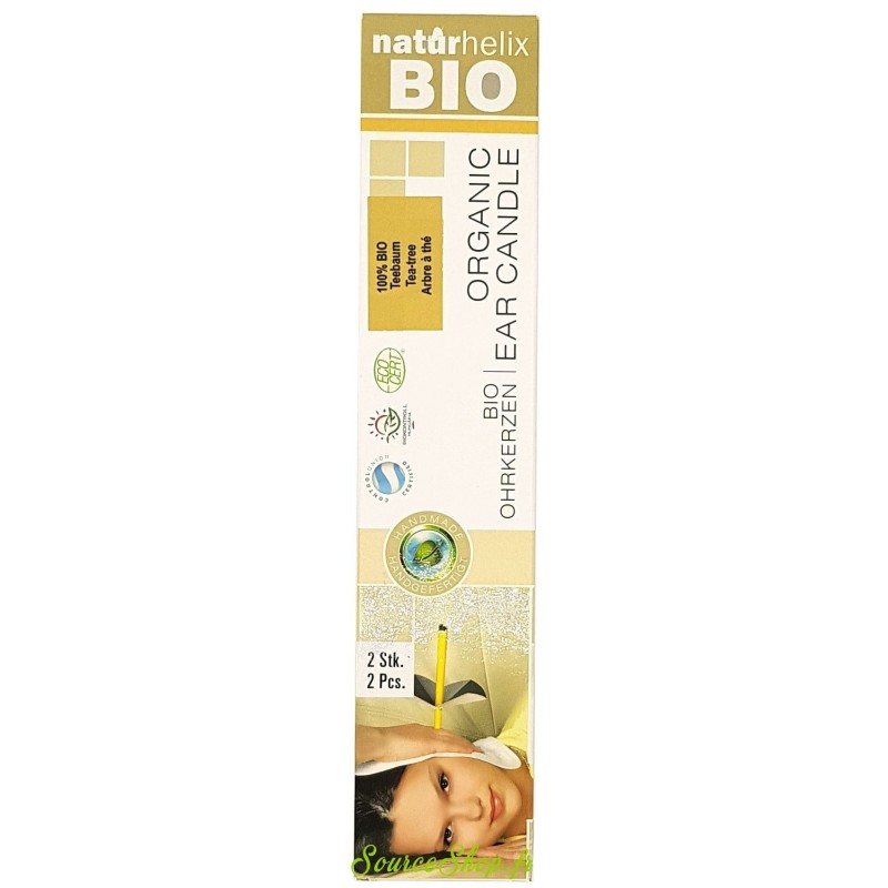 Paire de bougies auriculaires BIO à l'arbre à thé