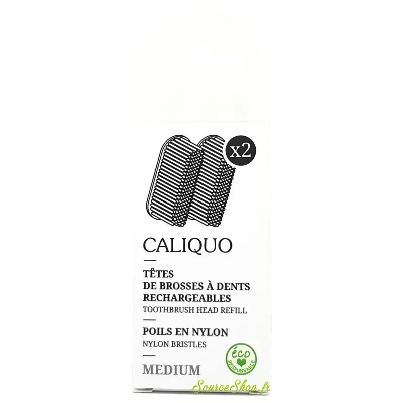 Lot de 2 recharges pour brosses à dents Caliquo