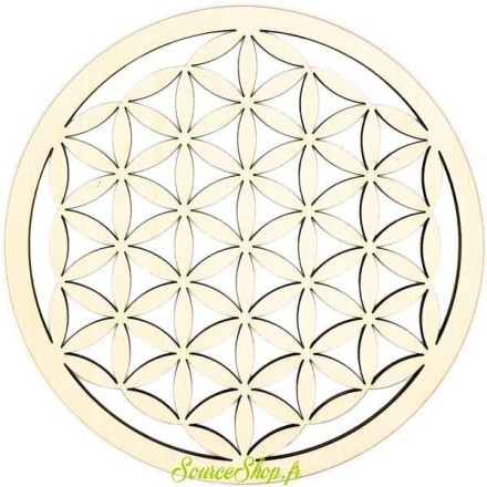 Fleur de vie en bois - 30cm - Plaque de rechargement