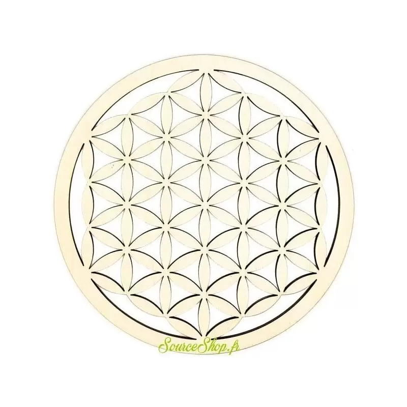 Fleur de vie en bois - 30cm - Plaque de rechargement