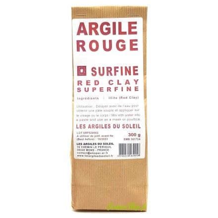 Argile rouge - Surfine - Les Argiles du Soleil