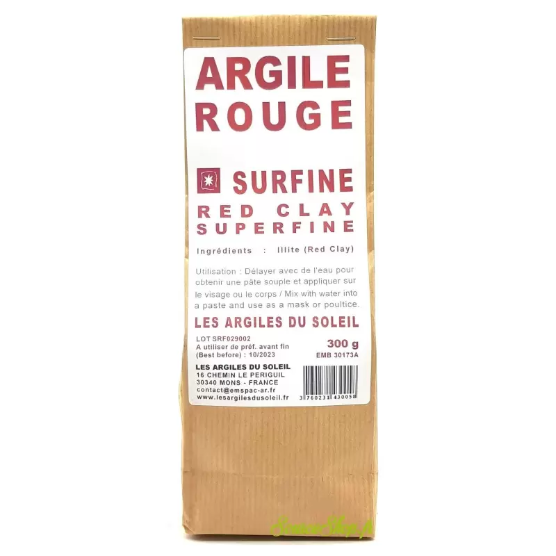 Argile rouge - Surfine - Les Argiles du Soleil