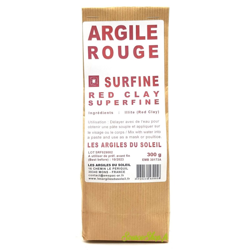 Argile rouge - Surfine - Les Argiles du Soleil