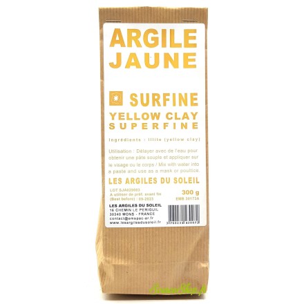 Argile jaune - Surfine - Les Argiles du Soleil