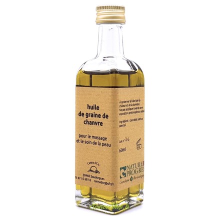 Huile de Chanvre BIO artisanale - 60ml - Canna d'Oc