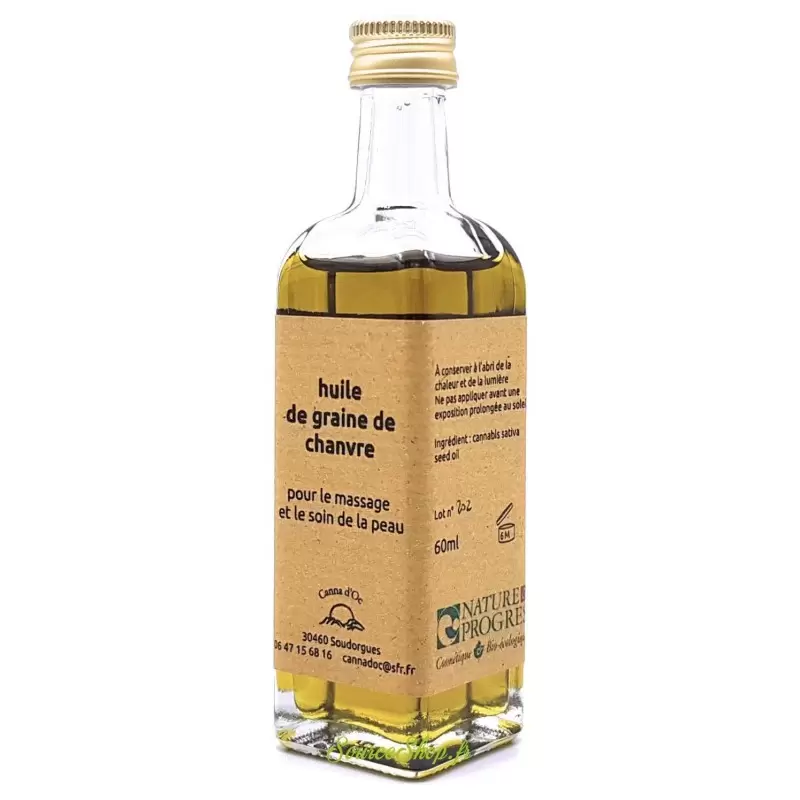 Huile de Chanvre BIO artisanale - 60ml - Canna d'Oc