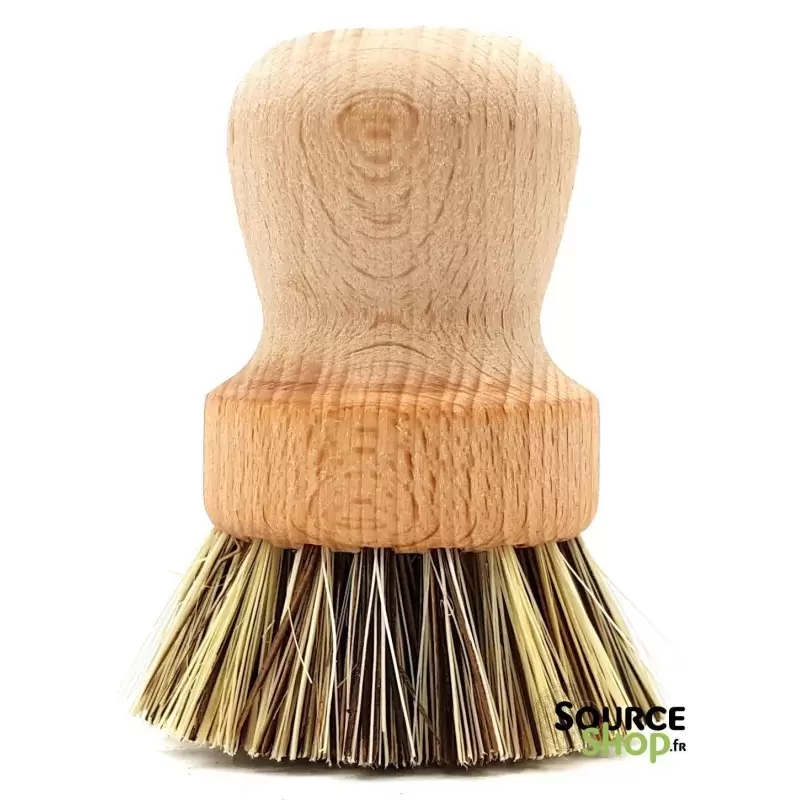 Brosse de vaisselle en bois - poignée ergonomique - La Droguerie Ecologique