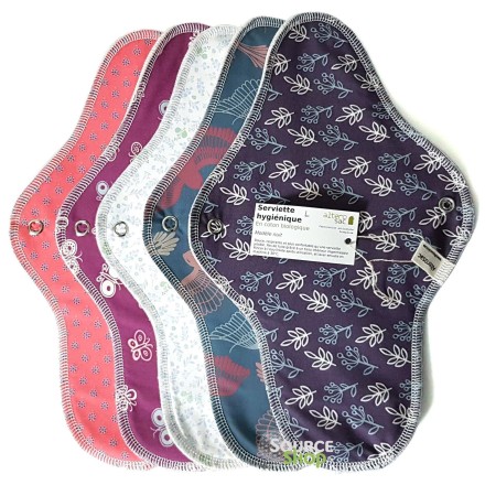 Serviette hygiénique de nuit BIO taille L - Alterosac