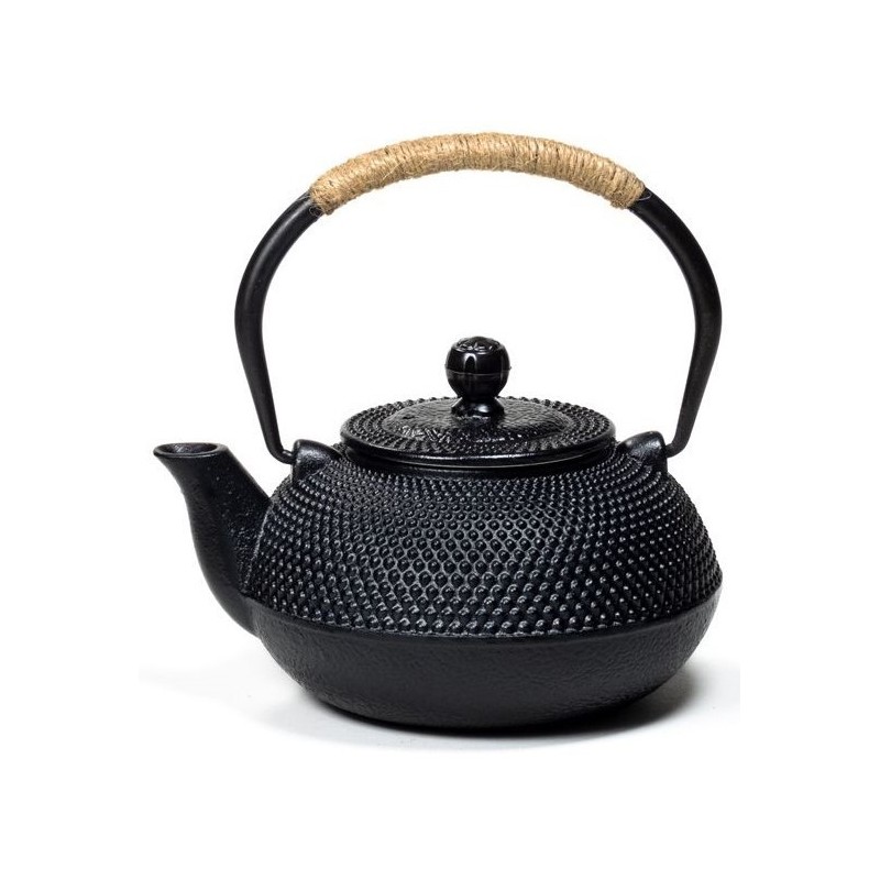 Théière Tetsubin en fonte noire - 0.6L