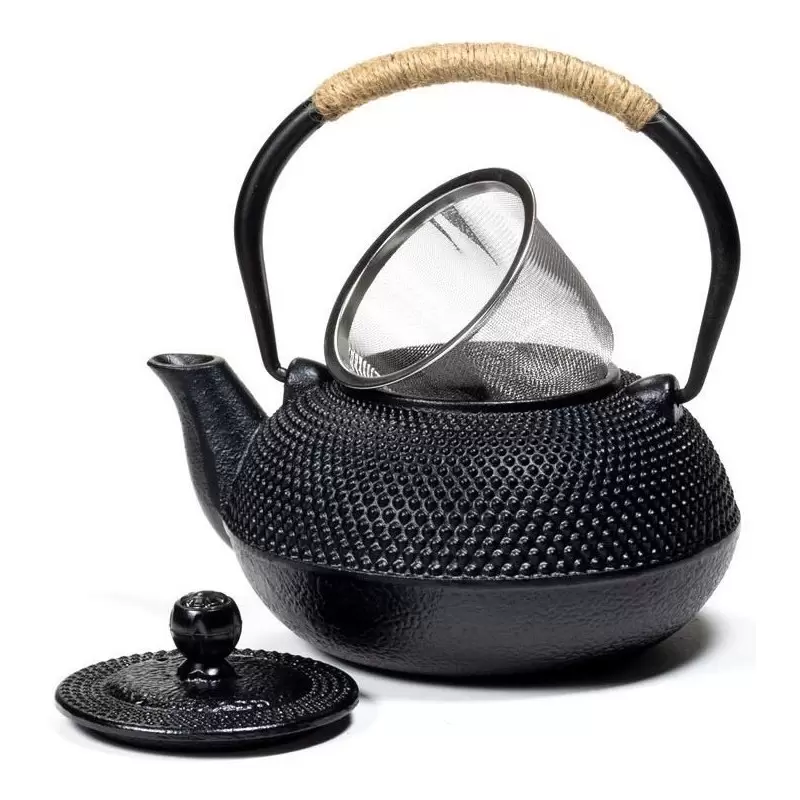 Théière Tetsubin en fonte noire - 0.6L