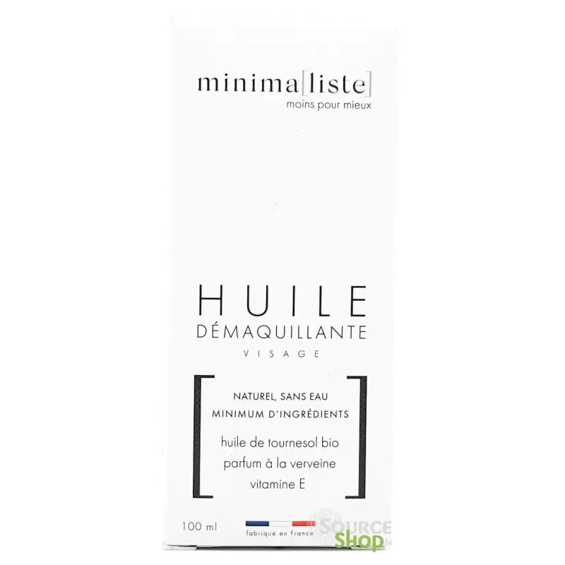 Huile démaquillante bio - 100ml - Minima[liste]