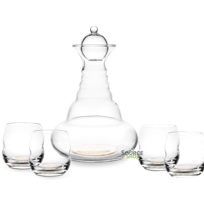 Carafe Alladin or 1.3L + 4 verres Mythos or - Nature's Design