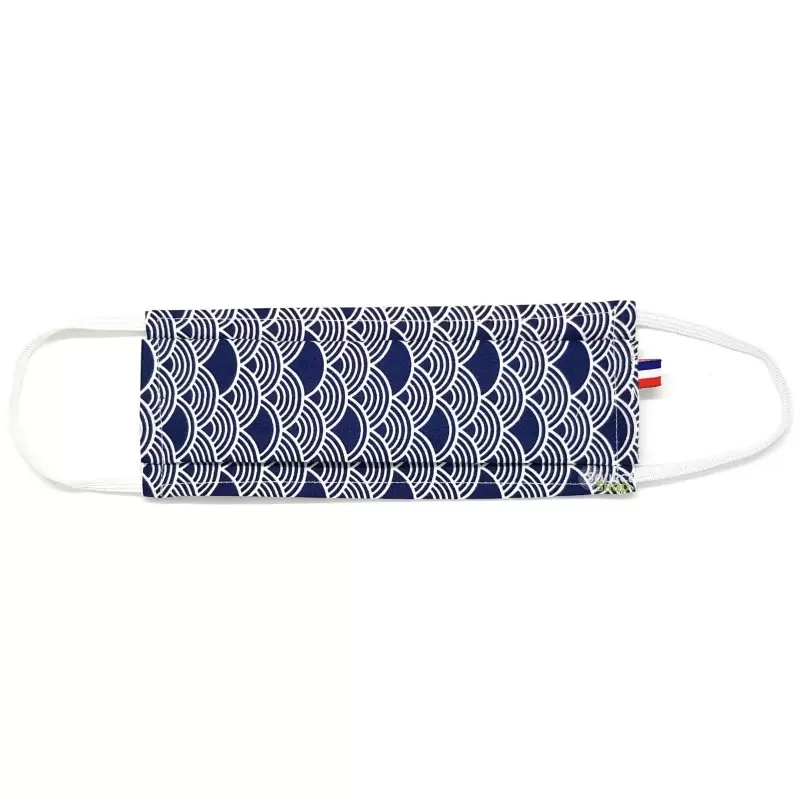 Masque en tissu BIO lavable français catégorie 1 - pince-nez + filtre - Adulte ou Enfant