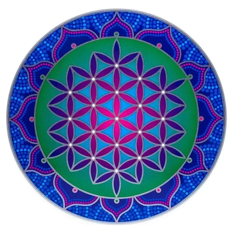 Grand adhésif / sticker attrape-soleil Fleur de Vie sacrée