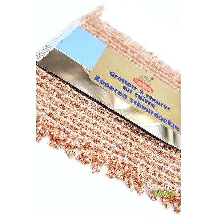 Eponge /chiffon grattoir en cuivre - La Droguerie Ecologique