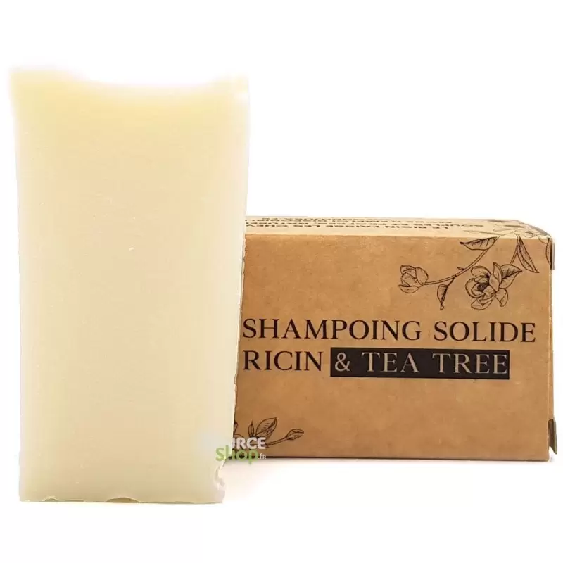 Shampooing solide BIO à l'arbre à thé & ricin - tout type de cheveux