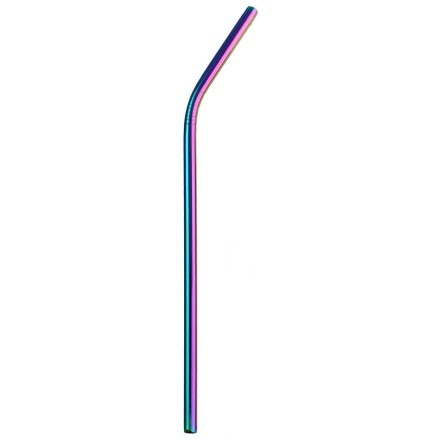 Paille courbée Rainbow en inox 18/10 - Pailleinox