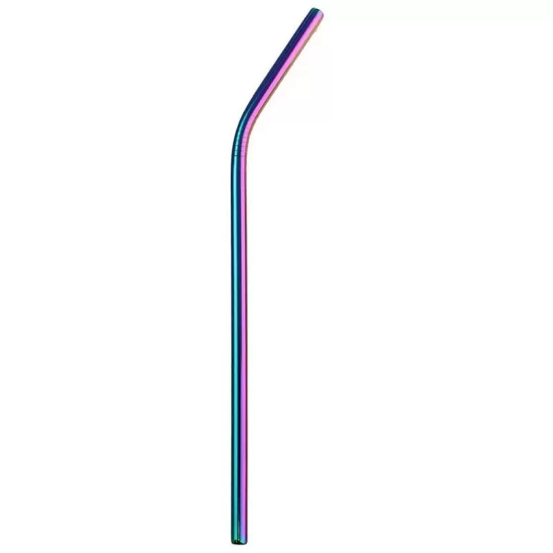 Paille courbée Rainbow en inox 18/10 - Pailleinox