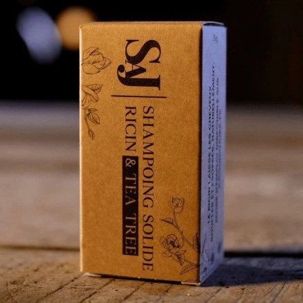 Shampooing solide BIO à l'arbre à thé & ricin - tout type de cheveux