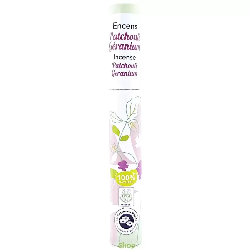 Encens Patchouli Géranium - Herbosense - Les Encens du Monde