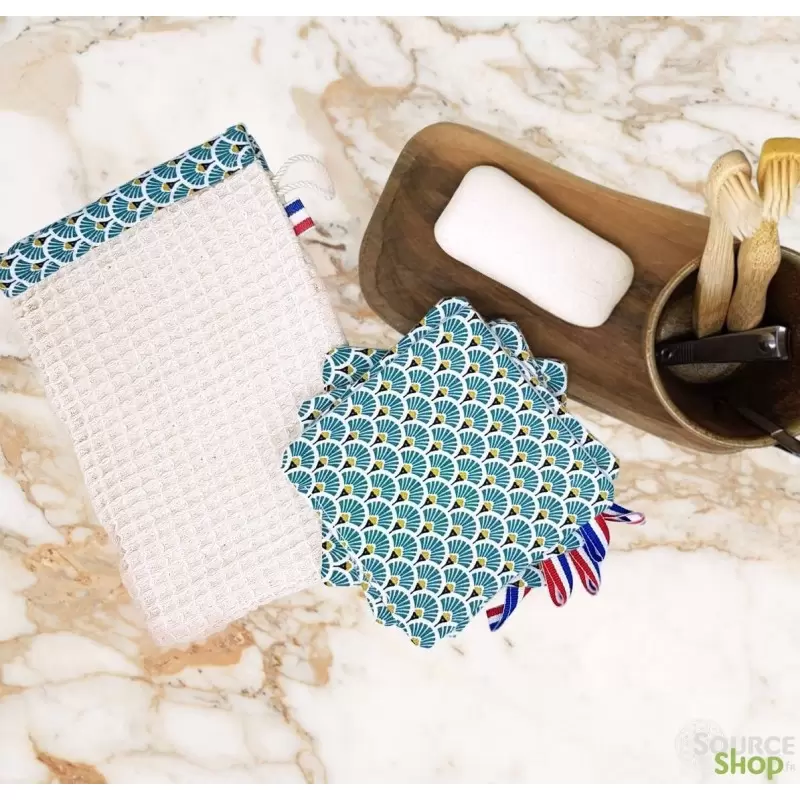 Gant de toilette coton BIO - Artisanal & Français