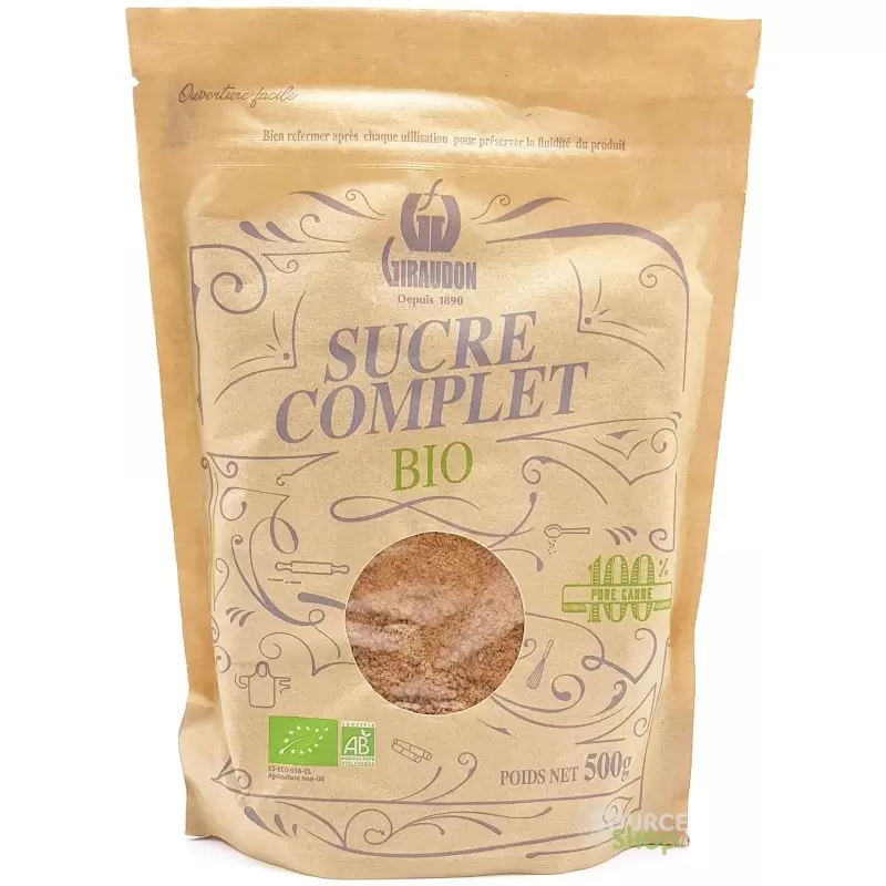 Sucre complet BIO français - 500g - Giraudon