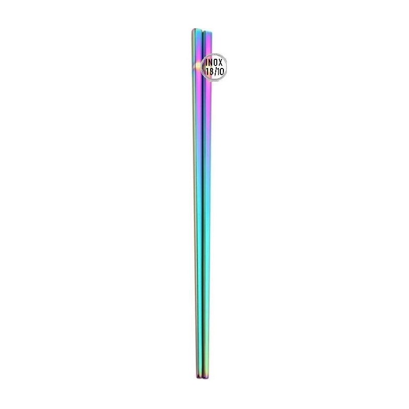 Baguettes chinoises en inox 18/10 - Rainbow