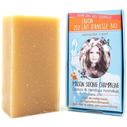 Savon BIO au lait d'ânesse - neutre - Maison Sidonie Champagne