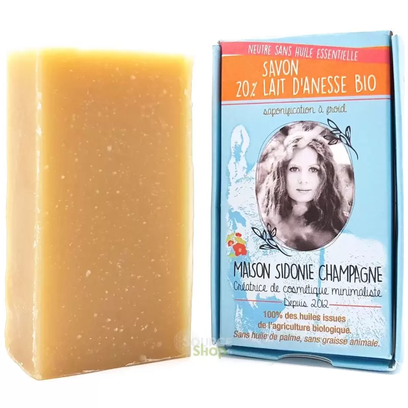 Savon BIO au lait d'ânesse - neutre - Maison Sidonie Champagne