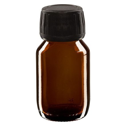 Flacon en verre ambré médical - 50ml, 100ml ou 250ml