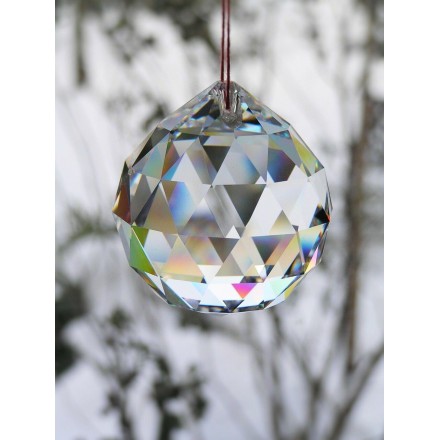Boule facettée de cristal - Sphère attrape-soleil