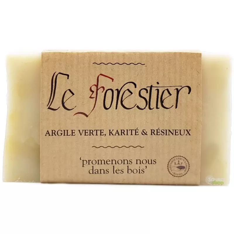 Savon BIO argile verte, karité & résineux "Le Forestier" - Savonnerie du Pilat
