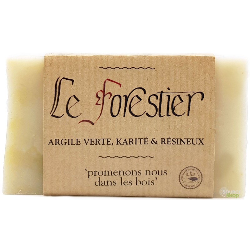Savon BIO argile verte, karité & résineux "Le Forestier" - Savonnerie du Pilat