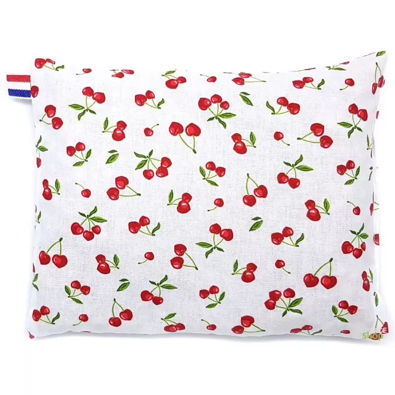 Coussin bouillotte sèche de noyaux de cerises - Artisanal & Français - BIO