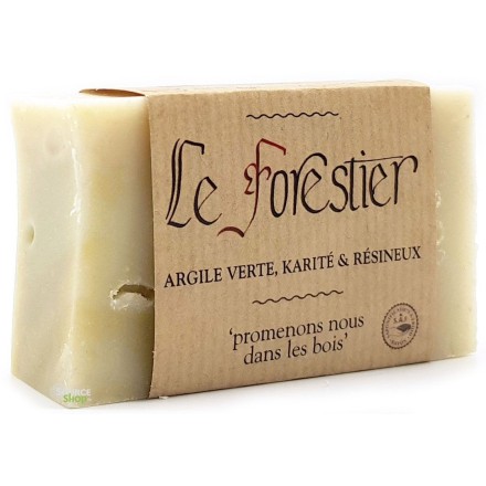 Savon BIO argile verte, karité & résineux "Le Forestier" - Savonnerie du Pilat