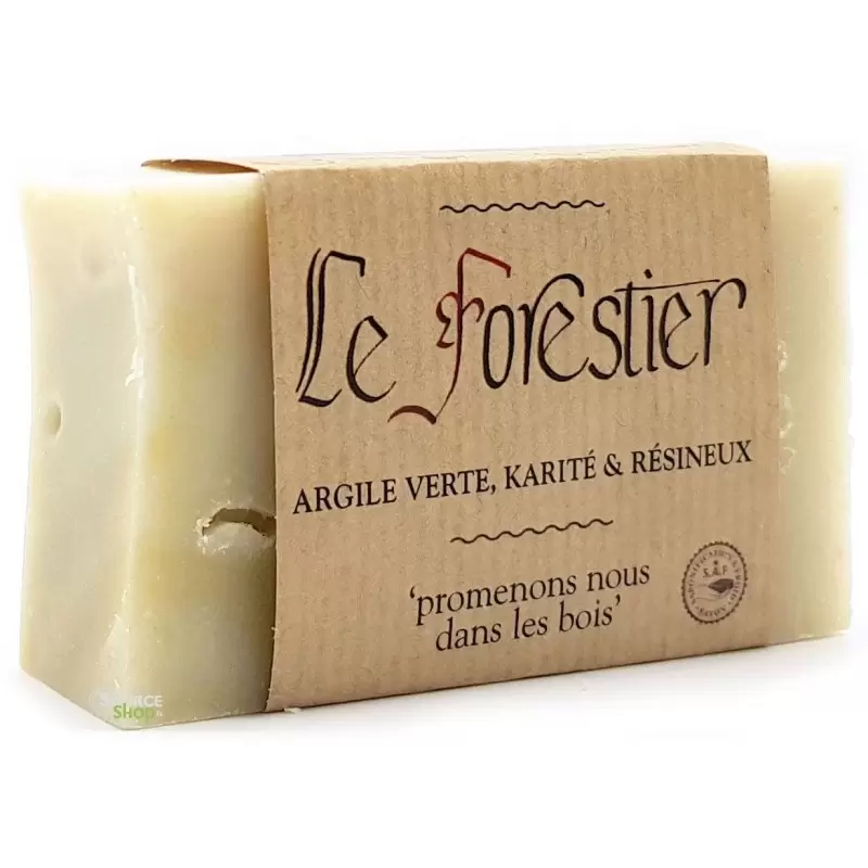 Savon BIO argile verte, karité & résineux "Le Forestier" - Savonnerie du Pilat